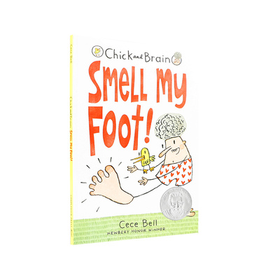 预售英文原版Chick and Brain: Smell My Foot!小鸡和大脑：闻一闻我的脚! 儿童英语课外阅读读物 趣味性幽默桥梁章节漫画书平装