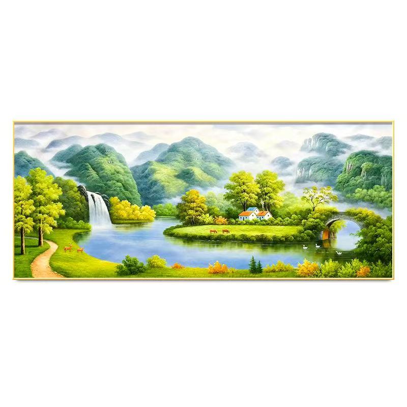 新款背靠金山客厅卧室墙贴画