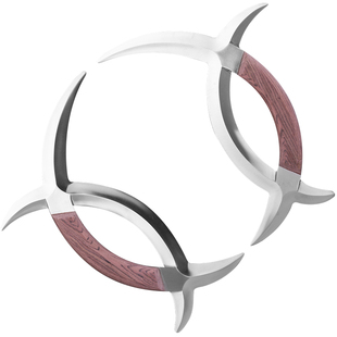 不锈钢双钺八卦子午鸳鸯钺 表演工艺摆设鹿角刀送包和教程 未开刃