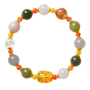 宫里上新多宝手串女款和田玉手链天然玉石串珠高级感生日礼物女生