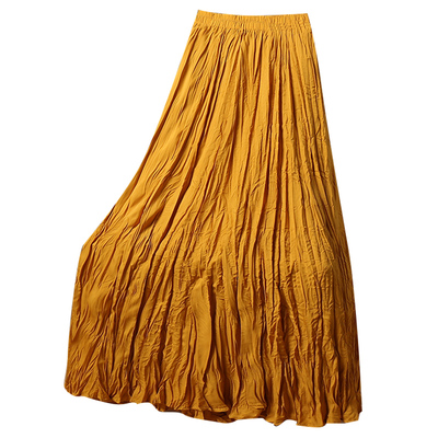 高货必入！垂感褶皱大摆半身裙