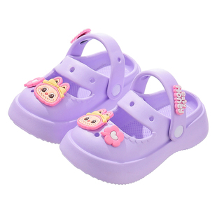 拉布布儿童拖鞋夏季超轻EVA女童2026新款防滑可爱公主沙滩洞洞鞋