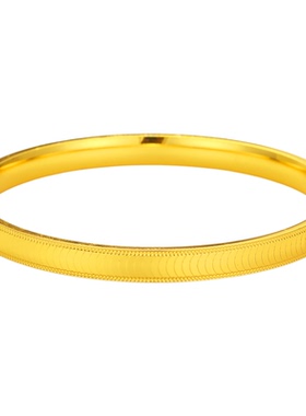 2025年新款波光粼粼闭口手镯实心光面轻奢风爆闪碎冰冰手环男女款