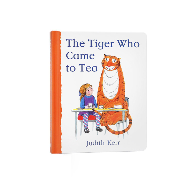 英文原版进口 The Tiger Who Came to Tea 老虎来喝下午茶儿童启蒙英语阅读纸板书趣味故事图画绘本0-3-6岁亲子共读书单