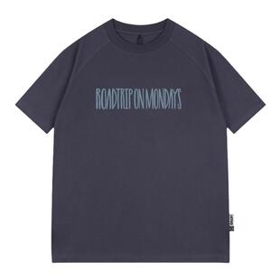 吕小虎潮牌字母印花轻薄速干情侣短袖夏季运动凉感防晒T恤衫男士