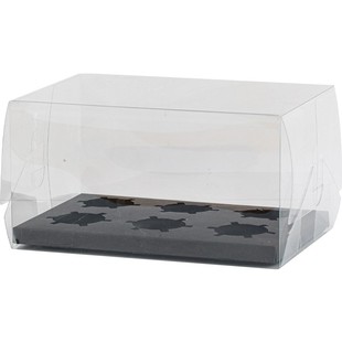 透明纸杯蛋糕包装盒子六6粒装四4加高十二12马芬手提甜品打包烘焙