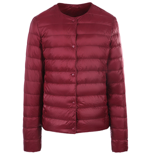 中老年轻薄羽绒服内胆女无领加肥加大码圆领内穿打底保暖妈妈装超