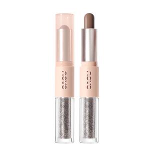 NOVO星河碎钻灵动双头眼影笔珠光哑光卧蚕提亮修容学生液体眼影女