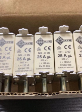 议价EBAMAT NH-C00 20A 25A  30A 35A 40A GL 500V EN60269 熔断