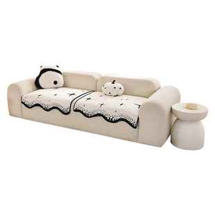 分片式异形沙发垫2026新款高级感秋冬毛绒直排皮沙发坐垫布盖布巾