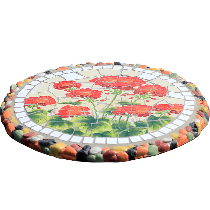 陶瓷花园户外摆件设计别墅庭院脚踏防滑汀步石踏步石装饰品院子