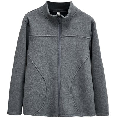 休闲风收腰显瘦加绒保暖立领外套