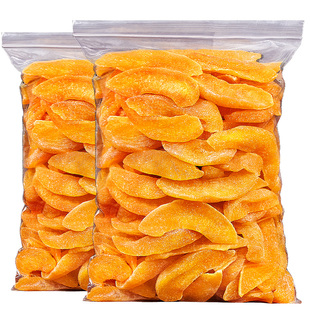 每果时光黄桃干500g桃肉脆桃子干果干果脯蜜饯桃子水果干年货零食