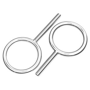 304不锈钢吊环螺丝带环羊眼圈超长焊接圆环吊钩螺杆带孔活节