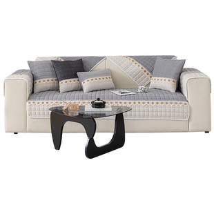 轻奢高级感沙发垫布固定防滑三座一贵妃皮坐垫子套罩2025新款盖巾