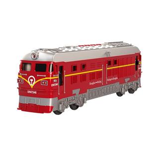 大号喷雾老式绿皮火车玩具男孩合金火车头模型惯性小汽车复古蒸汽