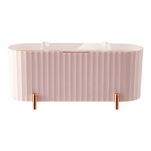 家用化妆棉美妆蛋海绵四格分区收纳透明带盖轻奢防尘防潮化妆盒