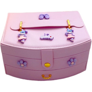 儿童首饰盒小女孩发饰收纳盒化妆盒公主可爱发夹皮筋头饰饰品盒子