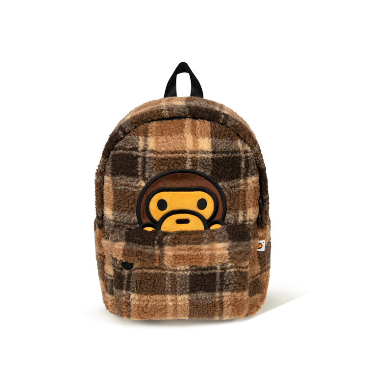现货 BAPE BABY MILO DAY PACK 黑色 绿迷彩动物园 双肩包 中号
