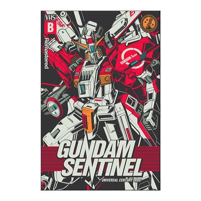 战士动漫风初号机自由敢达挂画