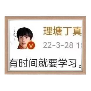 有时间就要学习丁真面具知识学爆搞笑挂画励志书法宿舍摆台装饰画