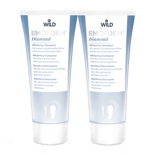 Wild怀尔德钻石粉牙膏组合焕白提亮护龈去黄去渍防蛀含氟瑞士进口