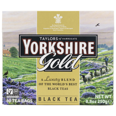 英国茶Yorkshire tea约克夏金牌红茶包传统英式进口泰勒茶80茶包