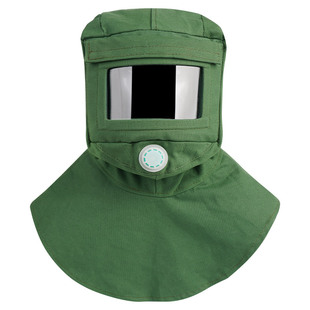 送风喷砂帽风帽防尘帽防尘头套披肩帽子劳保工业粉尘防护面罩打磨