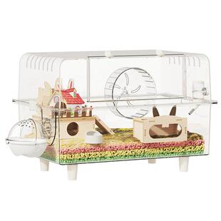 仓鼠笼子金丝熊超大空间豪华别墅亚克力透明箱饲养60高透造景用品