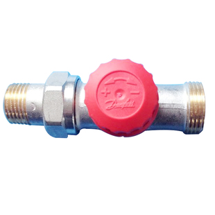 丹佛斯暖气片角阀内外丝进水阀暖气片直阀H阀三维角阀温控阀