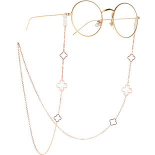 不掉褪色眼镜链条女挂脖玫瑰金高级感时尚眼睛装饰防脱落掉丢绳子