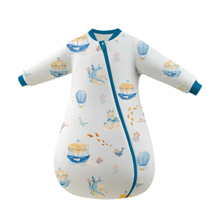 爱贝迪拉[暖姜]婴儿睡袋冬加厚宝宝新生幼儿小月龄防踢被四季通用