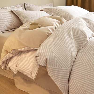 加厚磨毛四件套全棉纯棉100床上用品秋冬床单被套床笠被罩三件套4