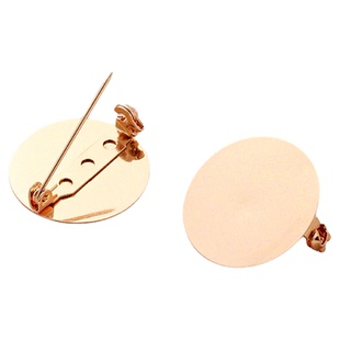 胸针空托手工diy饰品配件材料平面托盘旋转锁头别针胸花平底徽章