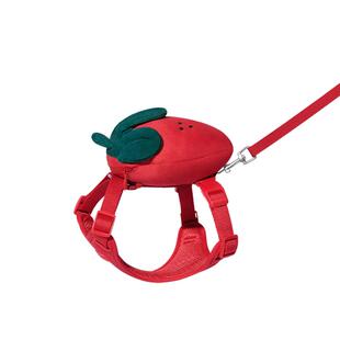 未卡草莓宠物背包牵引绳套装狗工字型胸背牵引绳大中小型犬遛狗绳