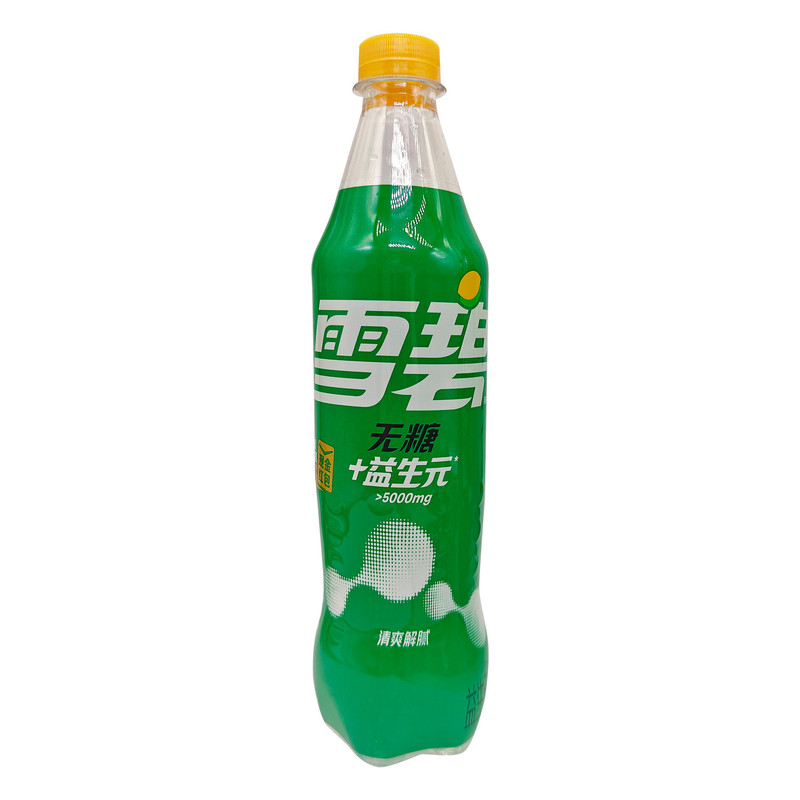 雪碧纤维+益生元柠檬味汽水500ml