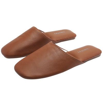 小羊皮真皮拖鞋轻奢高级感包头