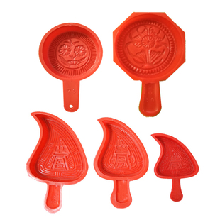 潮汕粿印塑料模具做红桃粿圆印传统小吃工具过节月糕月饼用送红粉