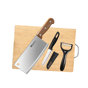 广东阳江刀具套装菜刀菜板二合一家用厨具全套切片刀砧板六件套