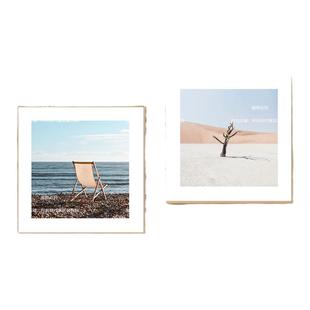 奶油北欧装饰画小众风景挂画暖色系墙画客厅挂画卧室床头餐厅壁画