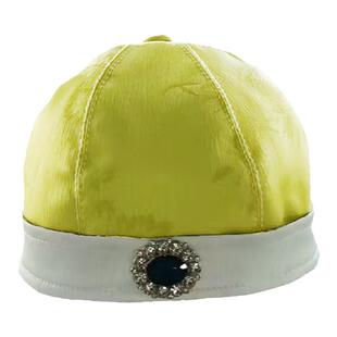 男童周岁帽子生日帽男宝宝唐装新中式地主帽小少爷复古抓周亲子帽