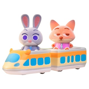 KKV正品疯狂动物城火车排排乐系列mini盲盒周边尼克朱迪萌粒玩具