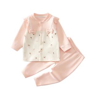 婴儿衣服秋季分体两件套女宝宝秋装小公主可爱洋气套装外出服春秋