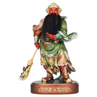 康盛提刀关公神像武财神关羽佛像树脂彩绘居家供奉关二爷关帝圣君