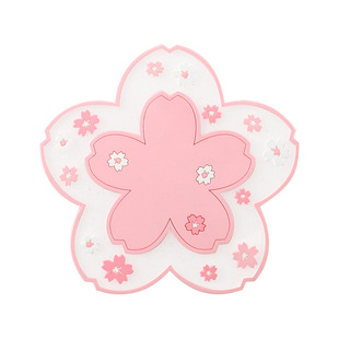 杯垫隔热垫锅垫硅胶水杯防烫防滑餐桌垫ins风可爱樱花垫子茶杯垫