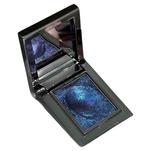 独属蓝色的美!深海蓝烟熏妆单色眼影亮晶晶紫绿珠光爆闪提亮显色