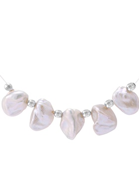 【买3免1】纯银多颗淡水珍珠鱼线项链女 轻奢小众精致项坠礼物链