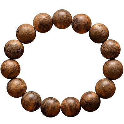 【入手留香】柬埔寨菩萨棋沉香手串约14mm*15颗天然鹧鸪斑木手链