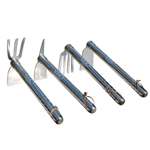不锈钢铲锄头短柄锄耙两用尖镐锄头农用种菜养花挖笋松土园艺工具