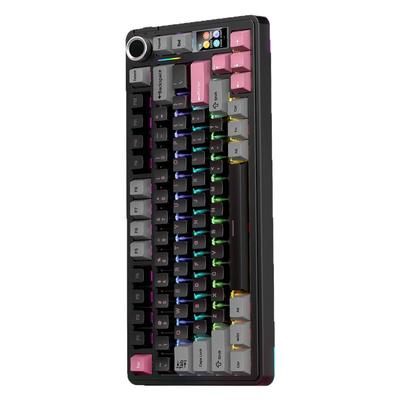 狼蛛S75pro客制化无线机械键盘电竞游戏三角洲打瓦办公打字带屏显